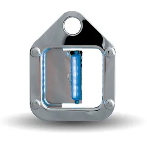 DOOR HANDLE COVER WITH BLUE LED LIGHT (DRIVER) 4 RIVET 2005 & OLDER KENWORTH