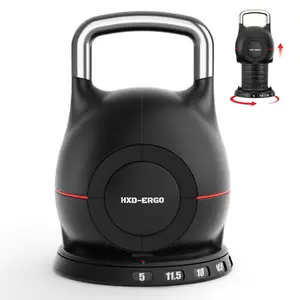 HXD-ERGO Adjustable Weight Kettle bell for Home Gym Full Body Workouts Fitness Equipment for Men and Women Strength Training Kettle bells Suitable for Indoor Outdoor Exercise