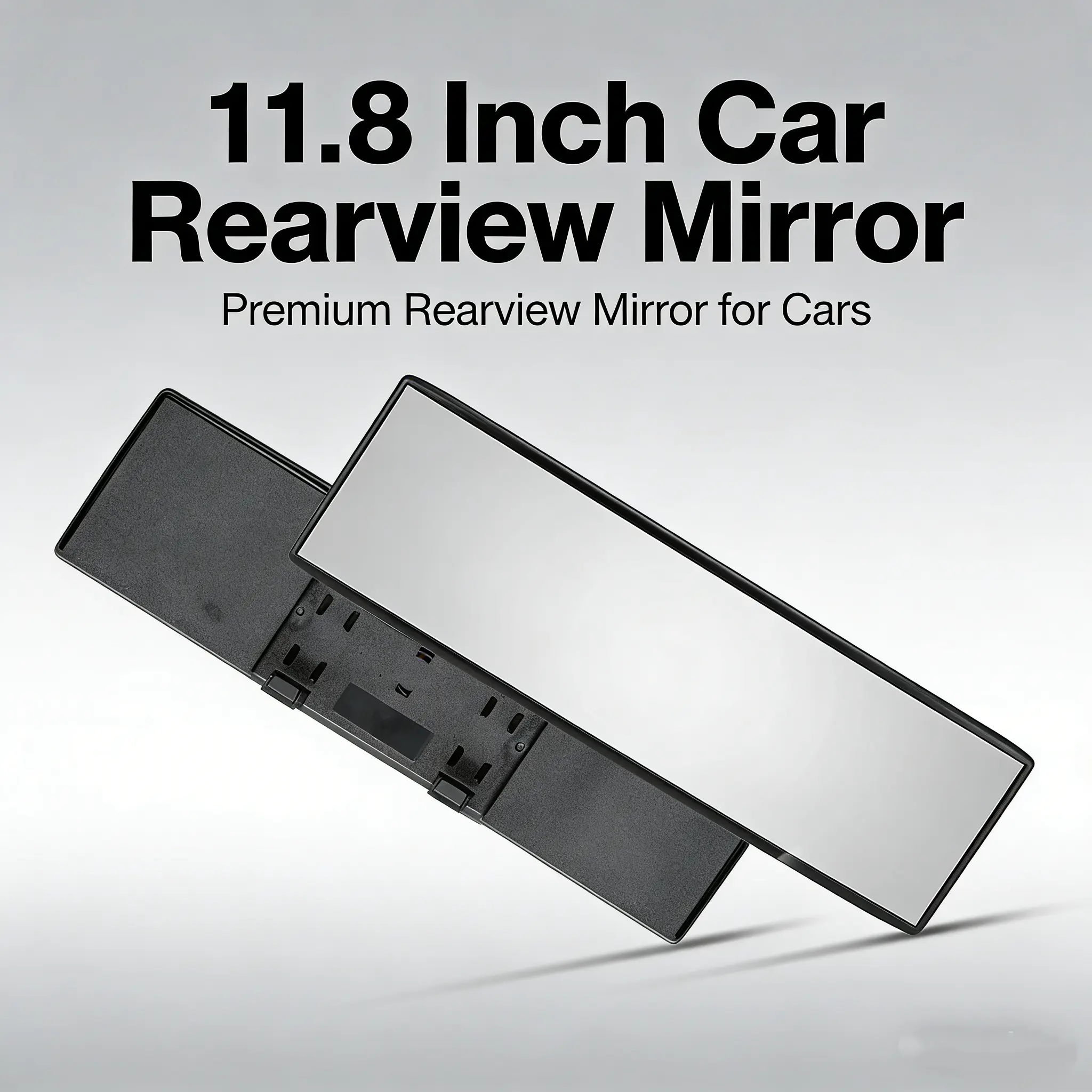 300mm Curved Convex Wide-Angle Panoramic Rear View Mirror - Universal Interior Clip-On HD Blindspot Mirror, 300% Expanded View, Glare Reduction Car Accessory for SUVs, Great for Reversing, Blindspotmirrors, Rearmirror