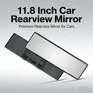 Panoramic Rear View Mirror, 300MM Wide Angle Convex Rearview Mirror, Universal Interior Clip-on Car Rearview Mirror, HD Universal for Car SUV Trucks Vehicles
