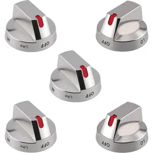 ?5-Pack? Upgraded DG64-00473A Burner Control Dial Knob Range Oven Replacement Compatible with  Gas Range/Oven/Stove,Sturdy Stainless Steel Reinforcement Ring.