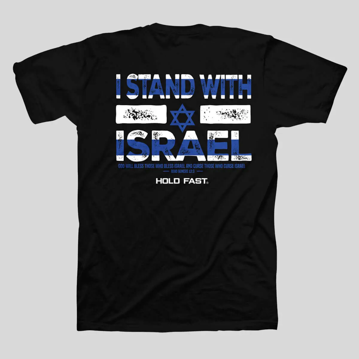 Men's 'I Stand With Israel' Graphic T-Shirt, a Short Sleeve Round Neck Top with Charitable Donations to Frontier Alliance