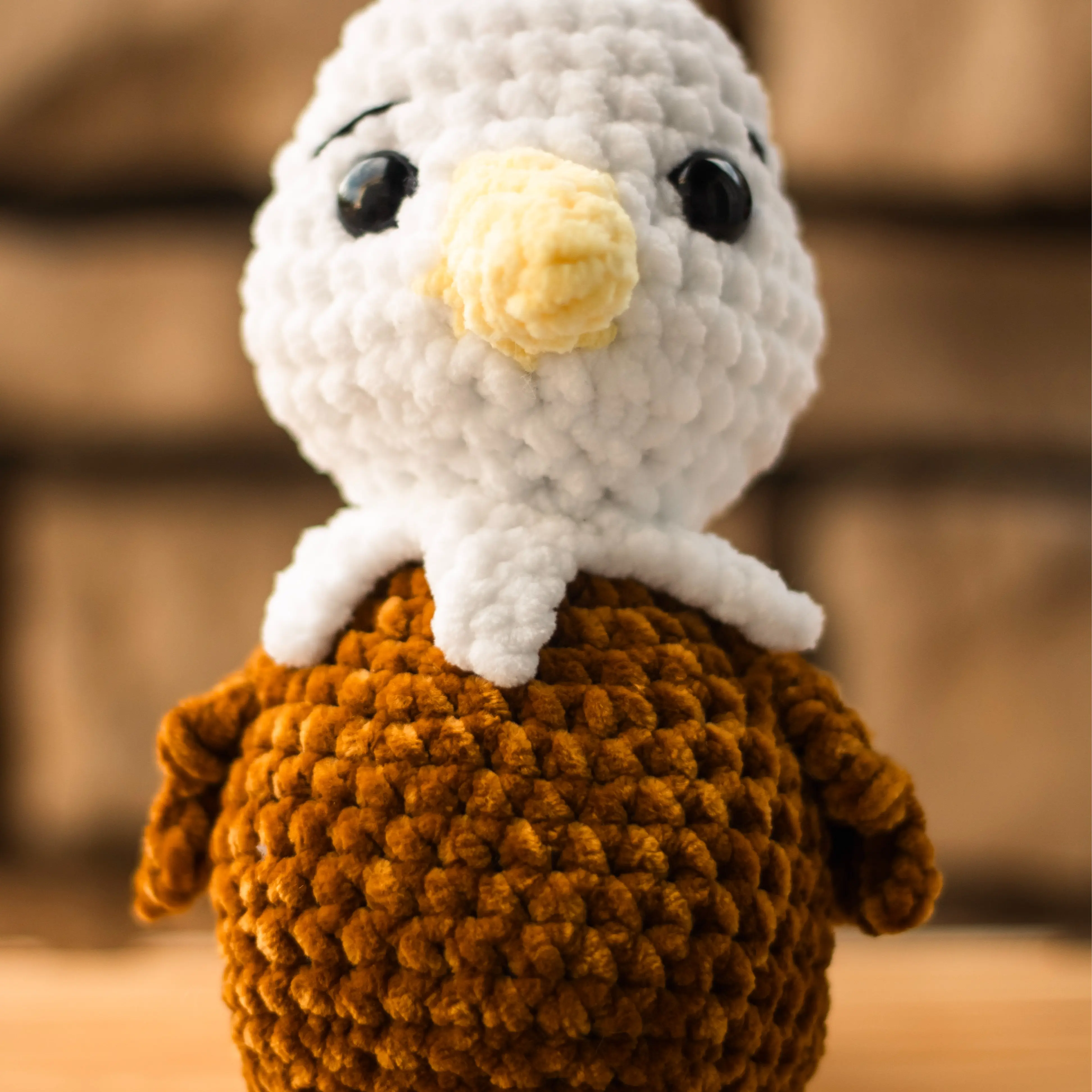 Crocheted Handmade Bald Eagle Plush Stuffed Animal