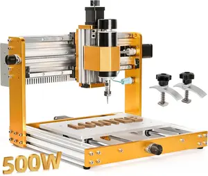 Lunyee 3018 Pro Ultra CNC Machine 500W All-Metal CNC Router Machine, Upgraded 3 Axis Engraver Machine Limit Switches & Emergency-Stop with GRBL Offline Control for Metal, Wood, Acrylic, PCB MDF