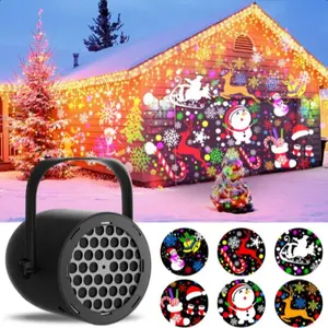 Joytutus LED Christmas Projector Lamp, 5v/1a USB Powered, 16 Patterns, Dynamic Stage Projection for Home and Car, Holiday Party Atmosphere