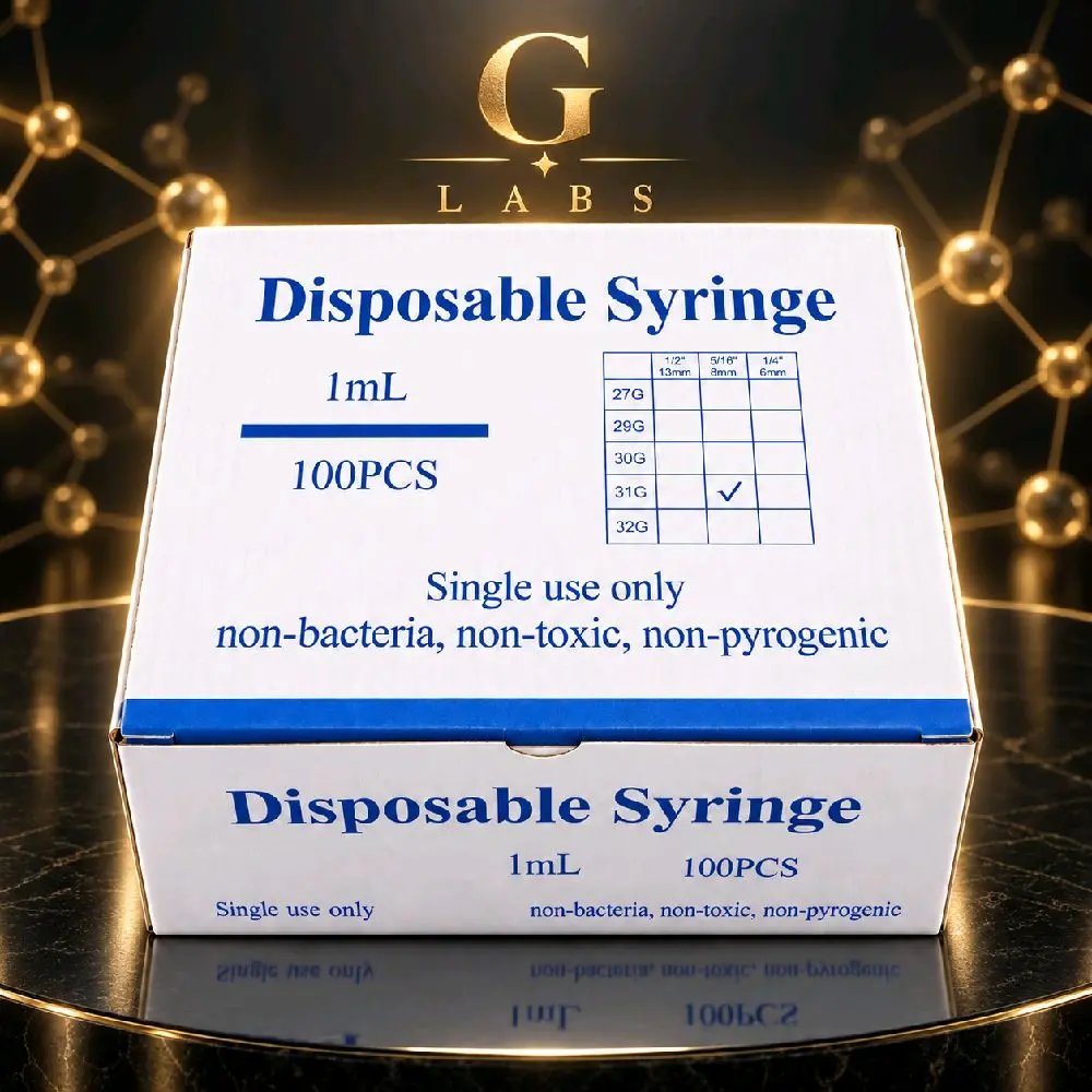 100 pack 31g 8mm 100 unit lab ink syringes with 31G Needles Individually Wrapped Lab Needle U-100 Sterile Disposable Syringe with Needle