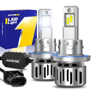 AUTOONE H13/9008  LED Headlight High Low Beam Bulb 35000LM 900% Brighter with Turbofan for 6000K Xenon White Non-polarity Canbus Ready Plug and Play Pack of 2