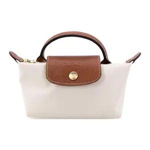 Longchamp Le Pliage 17 Tote Bag with Snap Closure and Zipper for Women in Beige