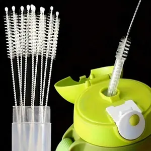 Soft Stainless Steel Bottle Cleaning Brush, Long Straw Brush, Nylon Tube Cleaner, cleaning tools, brushes for straws, Suitable for Straws, Test Tubes, Narrow Neck Bottles, Drinkware