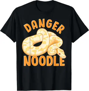 100% cotton Unisex Funny Danger Noodle Snake Snakes Meme Snek Ball Python T-Shirt