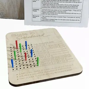 Phase 10 Game - Original Game board and score tracking
