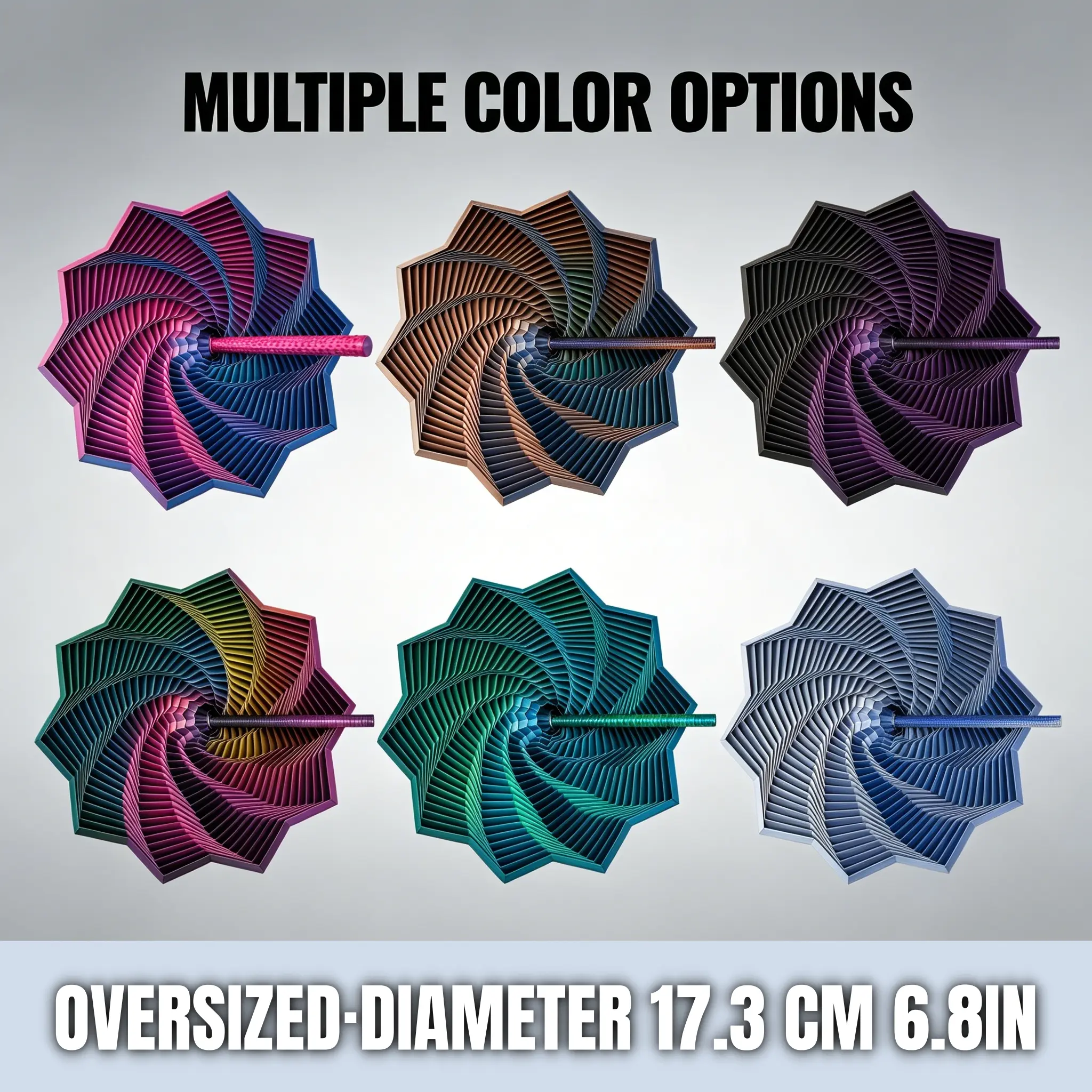 Hypnotic Spiral Fidget Spinner - 3D Printed Kinetic Art, Desk Approved Fidget Toys, Stress Relief Sensory Tool for Anxiety, ADHD, Autism, Desk Decor, Gift for Kids & Adults, Multiple Colors, Decompression Sensory Fidget, Executive Desk Fidget