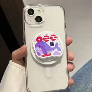 Phonegrip Arirang Purple Whale, Kpop Laptop Glitter Phoneholder Best Gift For Kpop Fans