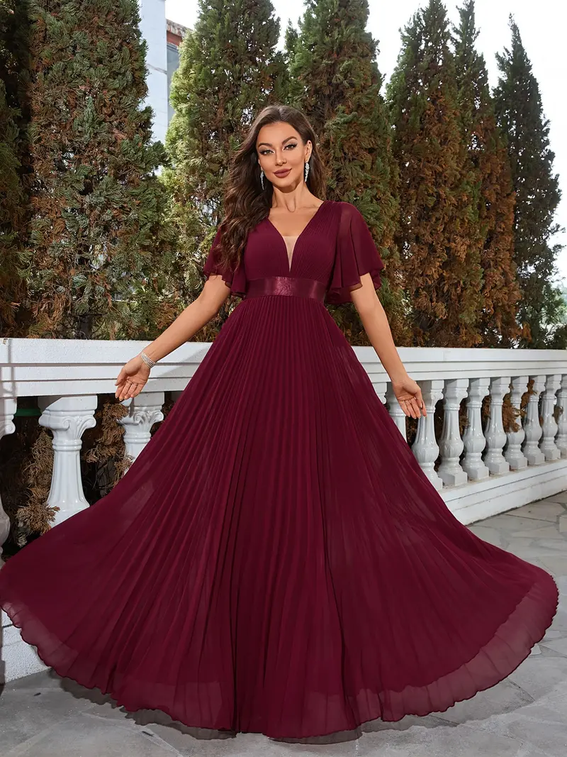 pleated bridesmaid dress - TikTok Shop