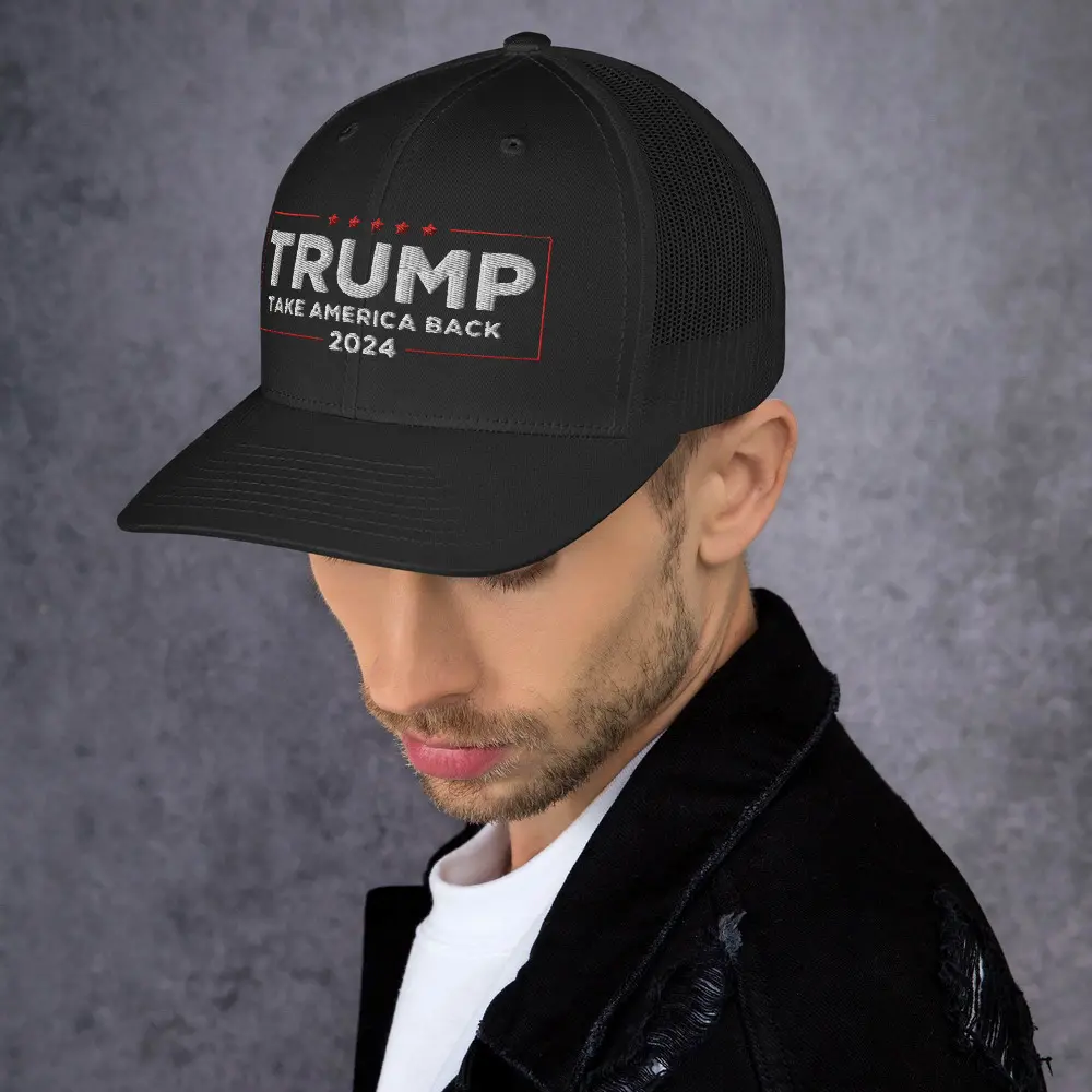 President Trump 2024 MAGA Take America Back Red White Trucker Hat