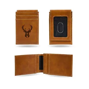 Rico Industries Front Pocket Milwaukee Bucks Faux Leather Wallet