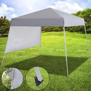 SEGAWE 8x8 Ft Pop Up Canopy, Outdoor Canopy Tent with Wheeled Bag, 4 Sand Bags, 8 Stakes, 4 Ropes for Camping, Beach, Backyard