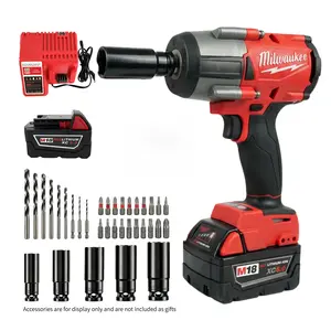 MILWAUKEE M18 FMTIWF12 18V Cordless Impact Wrench With 1/2 In Friction Ring Anvil For Mechanical Maintenance Equipment Installation And Structural Fastening Power Tool Delivering 738 Ft-lbs Torque And Four Mode Performance Control