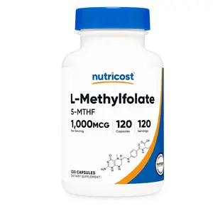 Nutricost Methylfolate 1000mcg - 120 Veggie Capsules, Active Folate Vitamin Supplement
