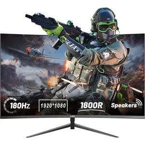 Curved Gaming  27 Inch PC  180hz,  1080P Frameless 1800R Gaming Display with FreeSync & Eye-Care Technology, DP, HDMI Port - Black