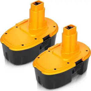 2 Packs Upgraded to 4500mAh Ni-Mh 18V DC9096 DC9098 DC9099 DW9098 Replacement Battery Compatible with Dewalt 18 Volt XRP Batteries DW9095 DW9096 DW9099 Series (Yellow)
