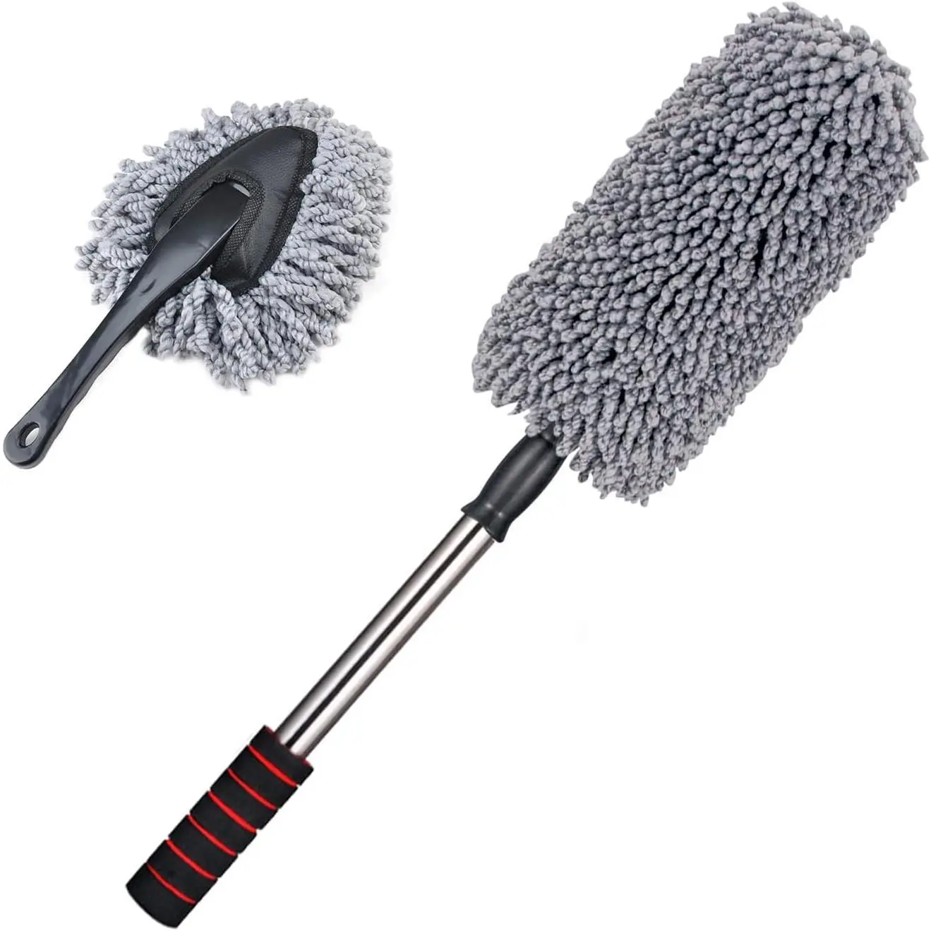Pack Of 2 Multipurpose Car Dusters for Cleaning Exterior Interior Microfiber Car Duster Exterior Scratch Free with Extendable Handle