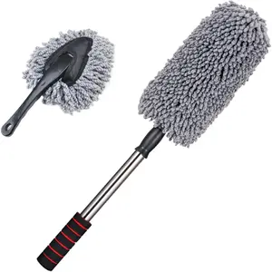 Pack Of 2 Multipurpose Car Dusters for Cleaning Exterior Interior Microfiber Car Duster Exterior Scratch Free with Extendable Handle