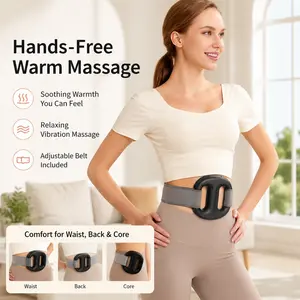 Electric Massager Fascia Massager Massage Ring Body Massager Muscle Relaxer Wireless Rechargeable Adjustable Portable Lightweight Ergonomic for Eases Tension and Enhances Recovery for Fitness and Athletes Mat Full Heated Foldable