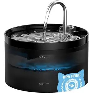 Water Fountain:  Bowl Fountains - Automatic Pet Dispenser - Dogs Drinking Waterer Bowls Indoor - Auto Watering Dish Supplies - Easy Cleaning  Machine - Quiet 67oz/2L Kitty Drink Fountain