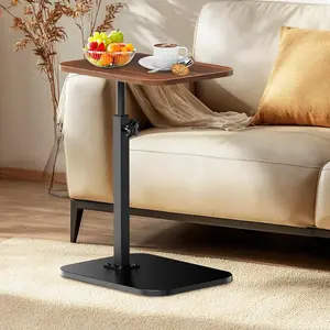 Adjustable Multi-Functional Side Table with 360 Degree Rotation Coffee RV Desk Perfect for RVs Bedrooms and Living Rooms
