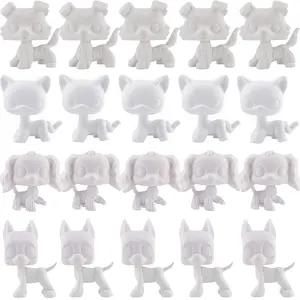 Custom Pets Blank Bases, Collie Dog Cat Dachshund Great Dane Cocker Spaniel 5pcs Molds OOAK for DIY lps Toys
