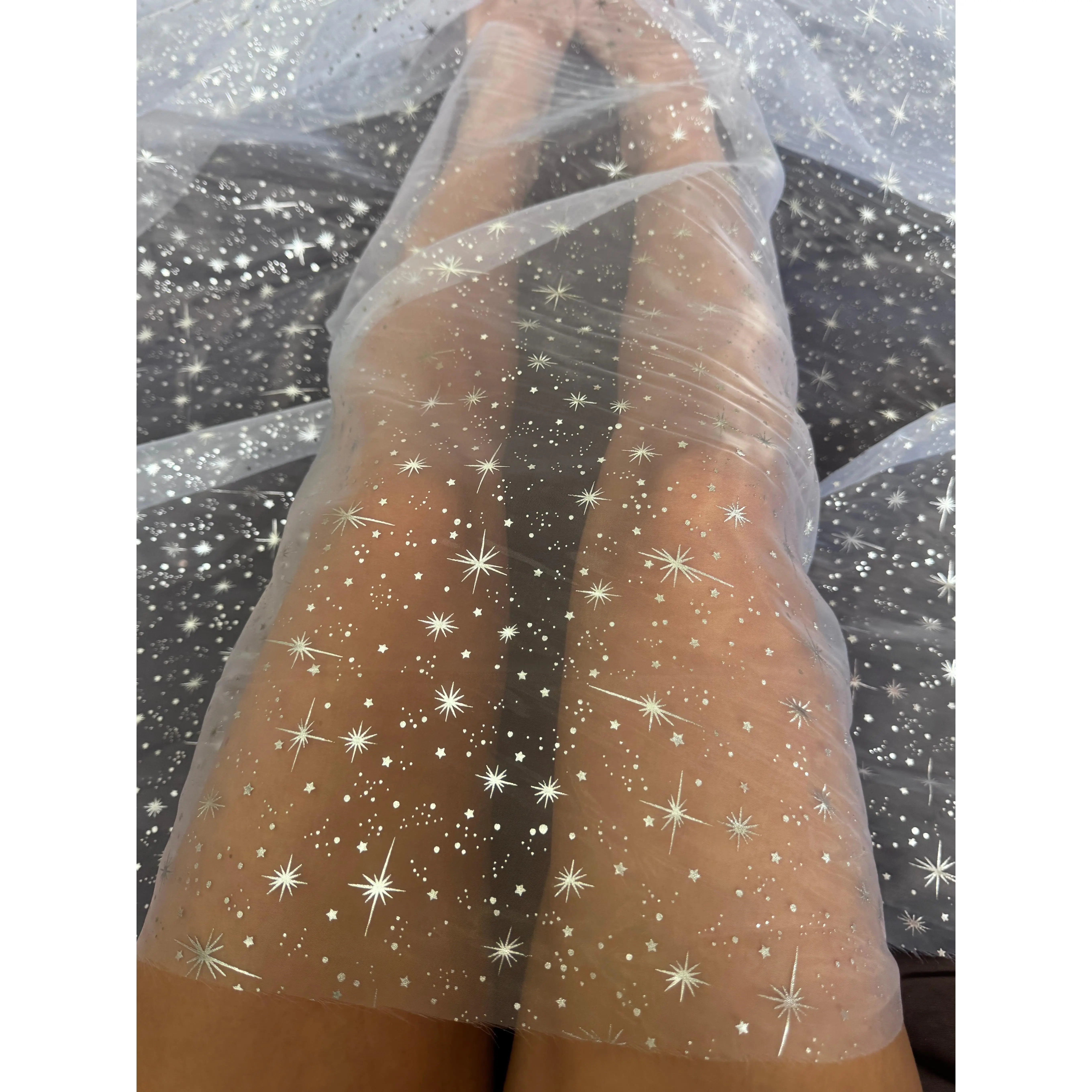 Silver Star Organza