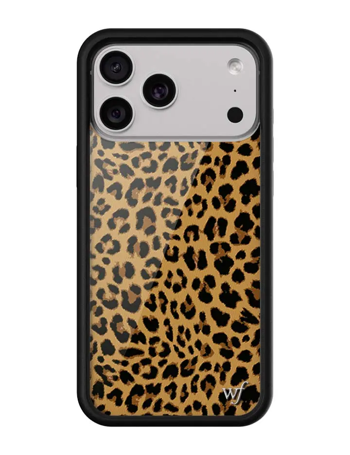 Wildflower Cases Meow Limited Edition Leopard Print Handmade Unique Polyurethane iPhone Smartphone Case with WF Emblem Shine - Cute Protective Durable Rubber Accessory, Custom Phone Accessories for Enhanced Protection