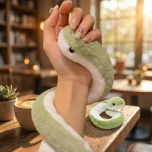 Plush of The Snake Plush Toy Little Snake Wrap Around Arm Snake Stuffed Plush Doll Comfort Cartoon Green Snake Animal Doll Soft Stuffed Animal Stuffed Animal Gifts Soft Cuddly Gift