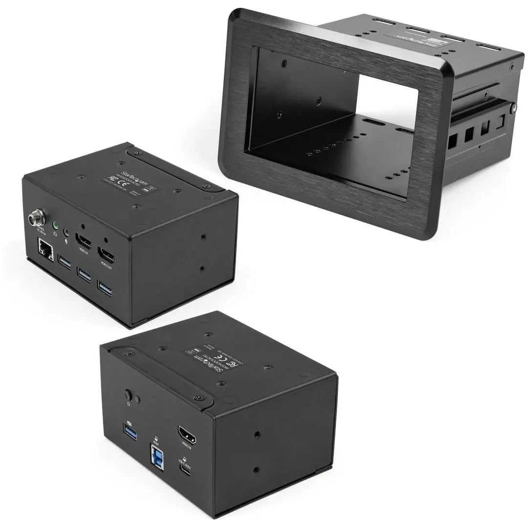 Startech KITBZDOCK 4K HDMI USB-C & USB-A Conference Table Connectivity Box with Laptop Docking