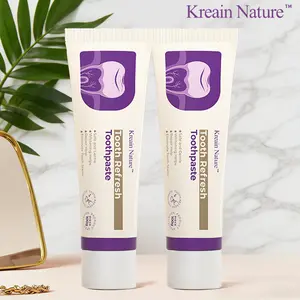 Kreain Nature 1 Fresh Breath, Sensitivity Relief, and Soothing Toothpaste, containing natural ingredients, helps prevent cavities and gently removes stains. Suitable for both men and women.