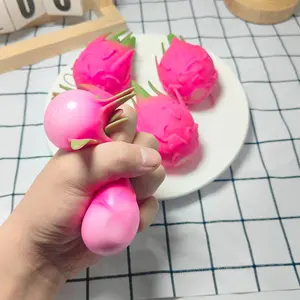 Funny Decompression Vent Dragon Fruit Squeeze Ball Gift Squishy Squeeze Stress Reliever Fidget Sensory Toy Simulation Fruit Food #VHH