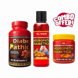 TRIPLE PACK! DiabePathic 1g 60 Tablets + NeuroPatia Ointment + Oil 125g Viral Combo Natural Formula with Turmeric & Cinnamon – Helps Relieve Diabetic Nerve Pain, Tingling & Discomfort