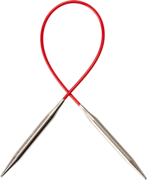 Red 9" Circular Knitting Needles