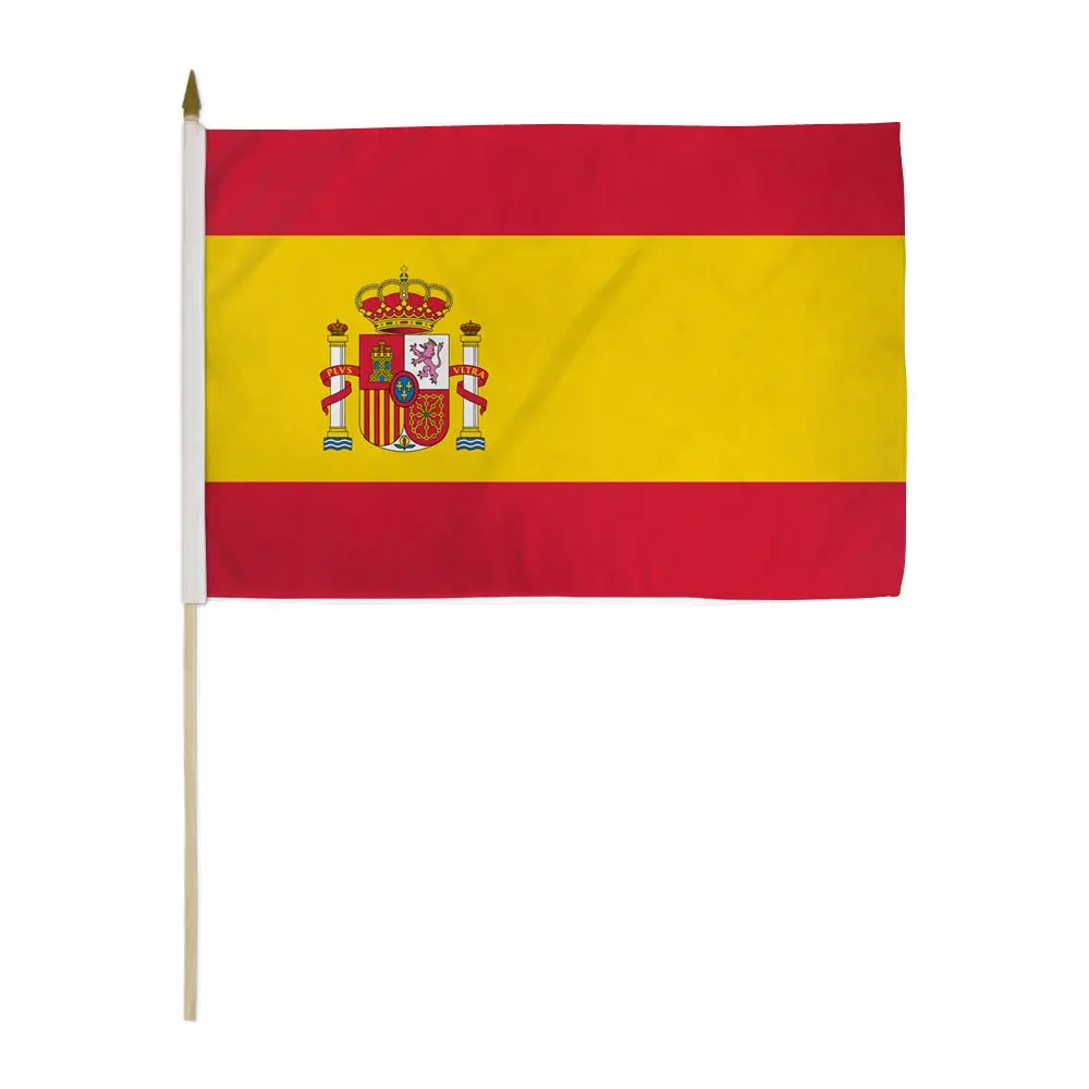 12x18in Decorative Spain Pride Flag - Bright Print Banner with Wooden-Plastic Construction, Home & Festive Party Supply, Household Items Decor