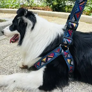 High-Quality Dog Harness with Leash, Durable Nylon Material, Adjustable Size, Comfortable Breathable Lightweight, Suitable for Medium Large Dogs