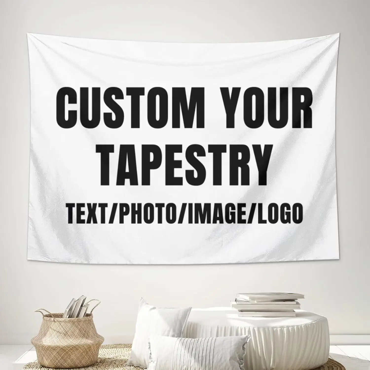 Custom Design Tapestry Upload Artwork Banner 60x40 Inch Horizontal for Bedroom Decor Send the image requiring customization via the chat interface