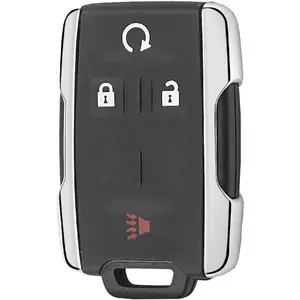 New Upgrade Key Fob Replacement Compatible with Chevrolet Silverado Colorado GMC Tahoe Suburban Sierra Canyon Yukon 2014 2015 2016 2017 2018 2019 2020 4 Buttons 1PC Keyless Entry Key Fob Shell Cover Case