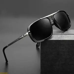 Polarized Punk Sunglasses Men Vintage Fashion Steampunk Square Sun Glasses Male Driving Googles Summer Travelling Shades UV400
