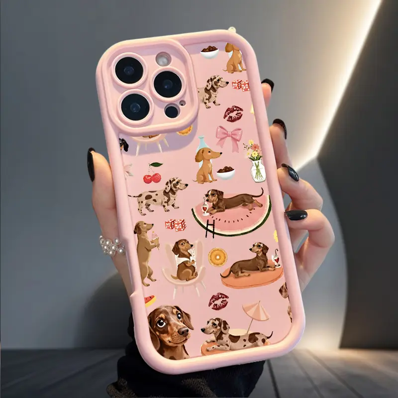 Dachshund Soft Customized Smartphone Case - Shockproof Silicone TPU Rugged Cover, Mobile Phone Accessory for iPhone Devices 17, Air, 16 Pro Max, 15 Plus, 14, 13, 12, 11, XS, X