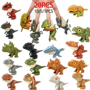 20-1PCS Finger Dinosaur Tricky Tyrannosaurus Finger-biting Dinosaurs Movable Joints Hand Doll Prop Dino Toys for Children Gifts