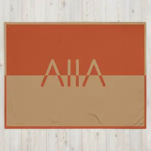 ALLA Earth-Tone Blanket - Cozy 100% Polyester Soft Silk Touch Throw with AllA Logo - Hypoallergenic & Flame Retardant - Machine Washable