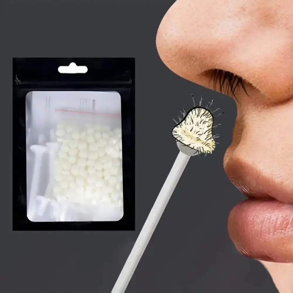 Portable Travel Nose Hair Waxing Kit, Unisex Hair-Removal Wax with No Electricity Required, Easy-to-Use Nose Hair Removal Kit with Wax Stick and Applicator Tip, Compact Design for Beauty Enthusiasts, Waxing Supplies