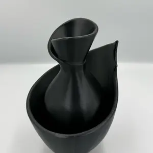 Twisted Flowing Vase For Bold Decor - Wide Bowl Base & Elegantly Contorted Neck - Organic Curves & Interlocking Loops - Single Flower Stem Holder