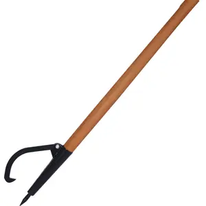 Log Peavey and Cant Hook Tool – 49-inch Wood Handle for Separating Stacked Firewood - Retractable 18-inch Opening for Turning Logs